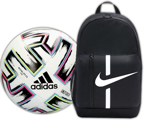 PARTICIPATE AND WIN! 500 FOOTBALLS and 500 BACKPACKS.