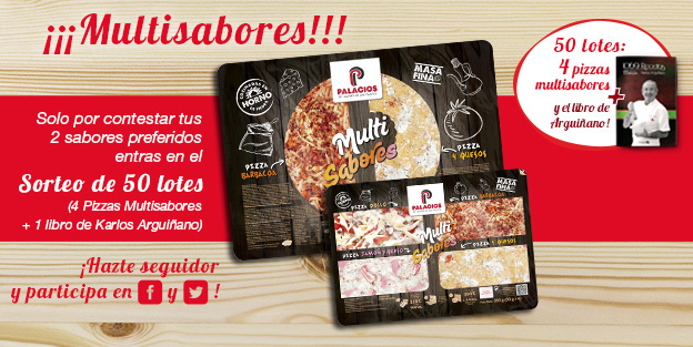 Sorteamos 50 lotes de nuestras nuevas pizzas Multisabores
