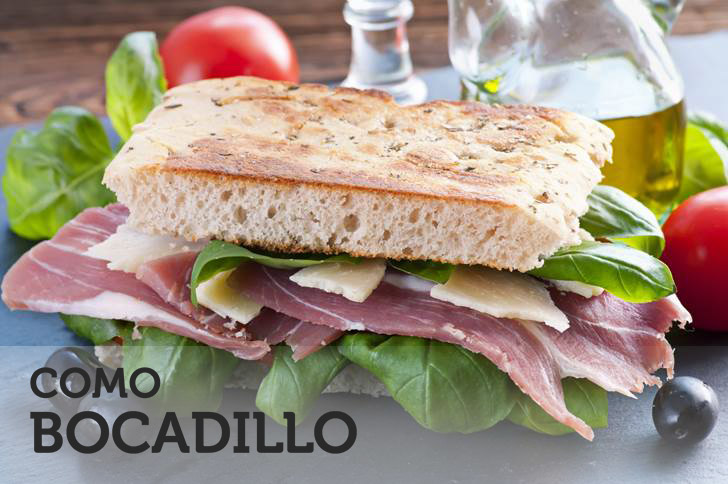 Focaccias como bocadillo