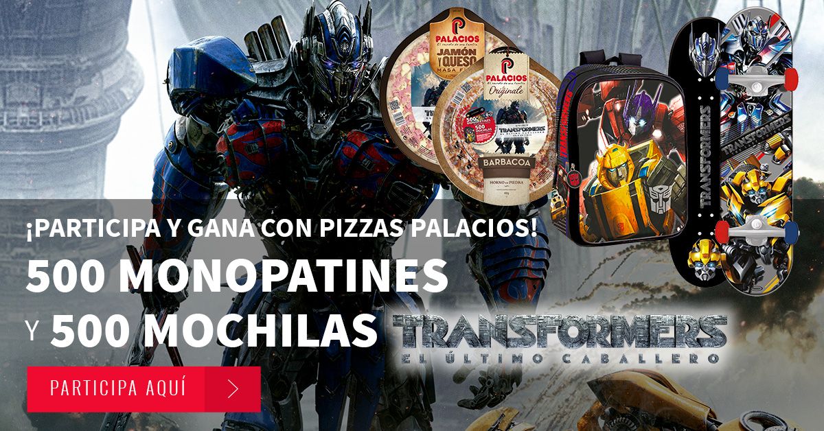 Sorteo Transformers y Pizzas Palacios