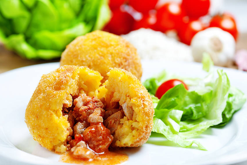 Croquetas de arroz con chorizo