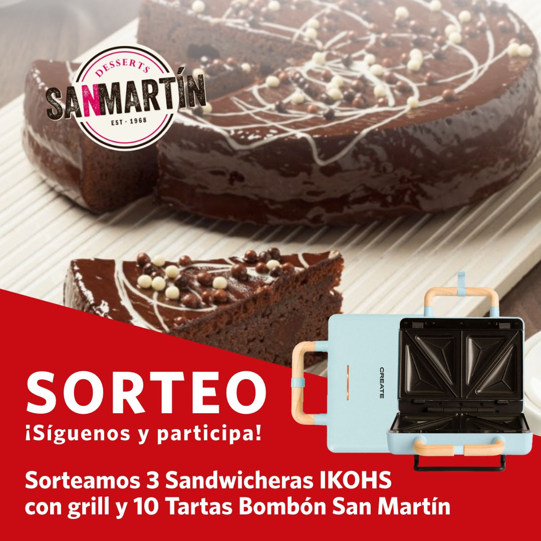 Participa en nuestra nueva promoción y gana una Sandwichera 3 en 1, o una Tarta Bombón