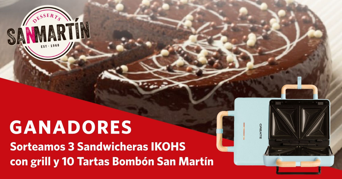 Ya tenemos ganadores de las sandwicheras 3 en 1 y las tartas bombn