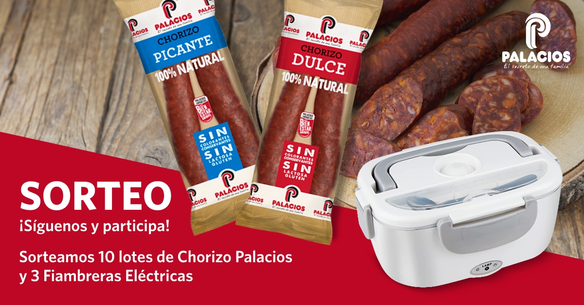 Dinos qué receta con Chorizo Palacios sueles llevar al trabajo y participa en nuestro nuevo sorteo