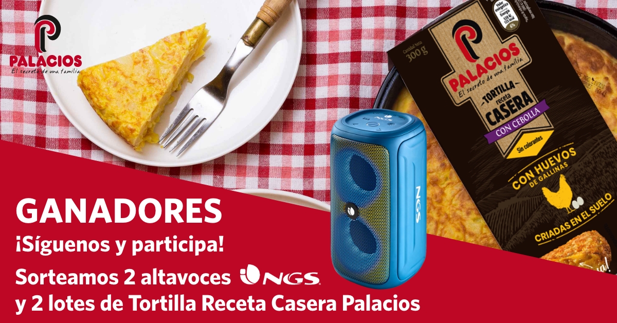 Consulta los afortunados que podrn organizar una fiesta perfecta con 1 altavoz porttil NGS y 1 lote de Tortillas Receta Casera Palacios
