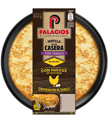 Tortilla Receta Casera Palacios con cebolla 650gr