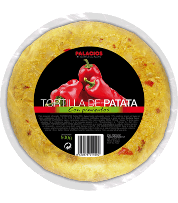 Tortilla de patata con pimientos mediana