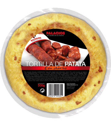 Tortilla de patata con chorizo mediana-500g