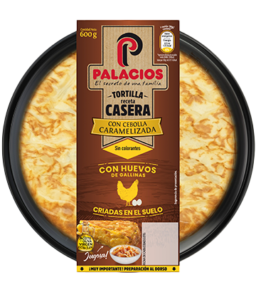 Tortilla Receta Casera Palacios con Cebolla Caramelizada 600gr