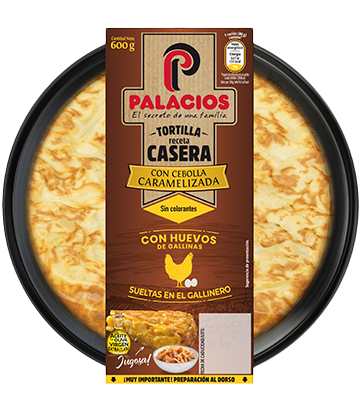 Tortilla Receta Casera Palacios con Cebolla Caramelizada 600 gr