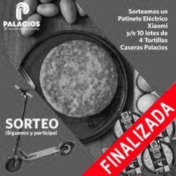 Elige una de nuestras variedades de Tortilla Receta Casera Palacios y gana un patinete elctrico Xiaomi 