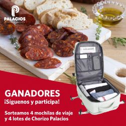 Consulta los ganadores de las mochilas de viaje y los lotes de Chorizo Palacios