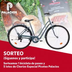 Sorteamos 1 bicicleta de paseo y 5 lotes de Chorizo Especial Picoteo Palacios para disfrutar de la primavera